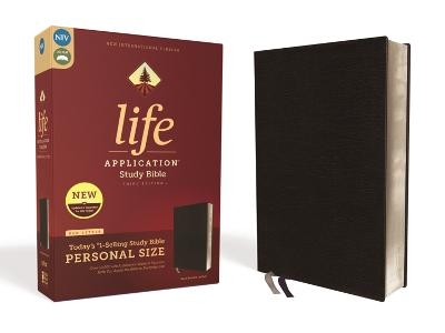 NIV, Life Application Study Bible, Third Edition, Personal Size, Bonded Leather, Black, Red Letter -  Zondervan