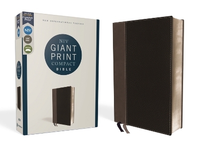 NIV, Giant Print Compact Bible, Leathersoft, Black, Red Letter, Comfort Print -  Zondervan
