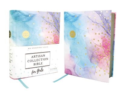 NIV, Artisan Collection Bible for Girls, Cloth over Board, Multi-color, Art Gilded Edges, Red Letter, Comfort Print -  Zondervan