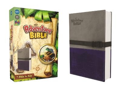NIV, Adventure Bible, Leathersoft, Gray/Blue, Full Color