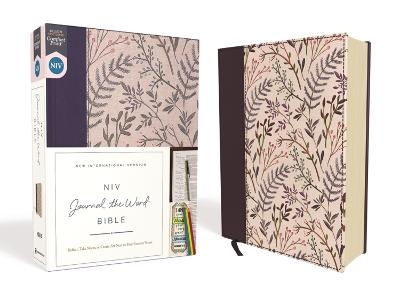 NIV, Journal the Word Bible (Perfect for Note-Taking), Cloth over Board, Pink Floral, Red Letter, Comfort Print -  Zondervan