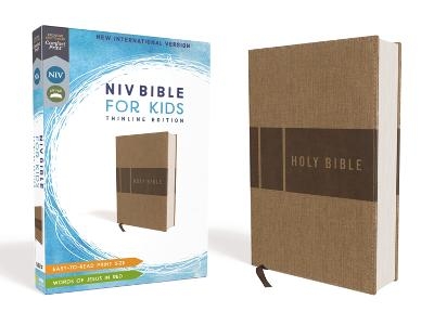 NIV, Bible for Kids, Leathersoft, Tan, Red Letter, Comfort Print -  Zonderkidz