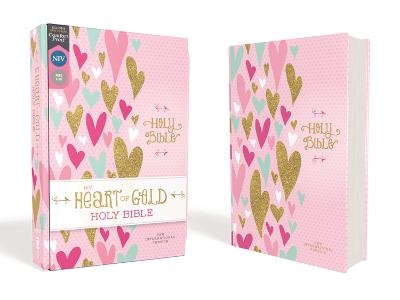 NIV, Heart of Gold Holy Bible, Hardcover, Red Letter, Comfort Print -  Zonderkidz