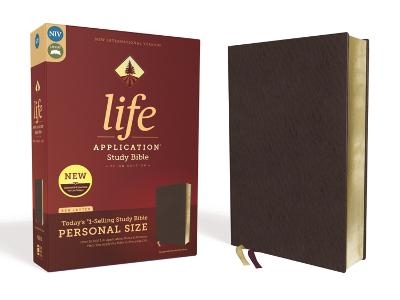 NIV, Life Application Study Bible, Third Edition, Personal Size, Bonded Leather, Burgundy, Red Letter -  Zondervan