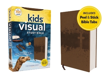 NIV, Kids' Visual Study Bible, Leathersoft,  Bronze, Full Color Interior, Peel/Stick Bible Tabs -  Zondervan
