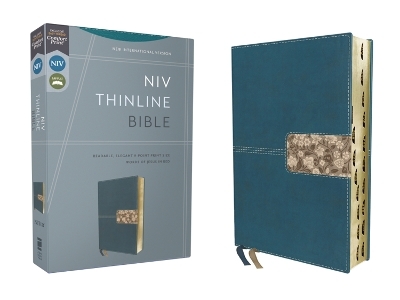 NIV, Thinline Bible, Leathersoft, Teal, Red Letter, Thumb Indexed, Comfort Print -  Zondervan