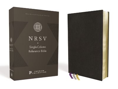 NRSV, Single-Column Reference Bible, Premium Goatskin Leather, Black, Premier Collection, Art Gilded Edges, Comfort Print -  Zondervan