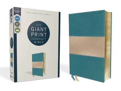 NIV, Giant Print Compact Bible, Leathersoft, Teal, Red Letter, Comfort Print -  Zondervan