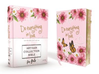 NIV, Artisan Collection Bible for Girls, Cloth over Board, Pink Daisies, Designed Edges under Gilding, Red Letter, Comfort Print -  Zondervan