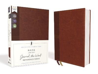 NASB, Journal the Word Reference Bible, Leathersoft over Board, Brown, Red Letter, 1995 Text, Comfort Print -  Zondervan