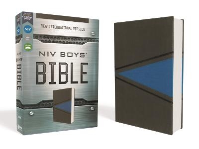 NIV, Boys' Bible, Leathersoft, Gray/Blue, Comfort Print -  Zonderkidz