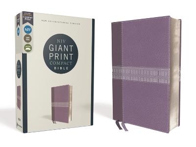 NIV, Giant Print Compact Bible, Leathersoft, Purple, Red Letter, Comfort Print -  Zondervan