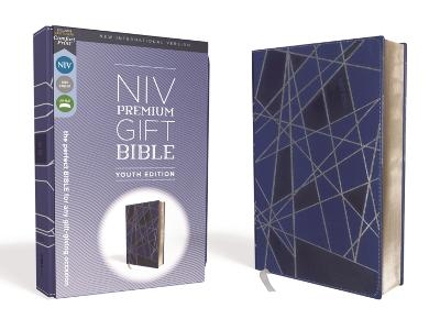 NIV, Premium Gift Bible, Youth Edition, Leathersoft, Blue, Red Letter, Comfort Print -  Zondervan