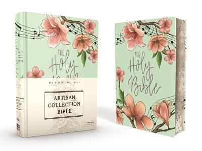 NIV, Artisan Collection Bible, Cloth over Board, Teal Floral, Designed Edges under Gilding, Red Letter, Comfort Print -  Zondervan