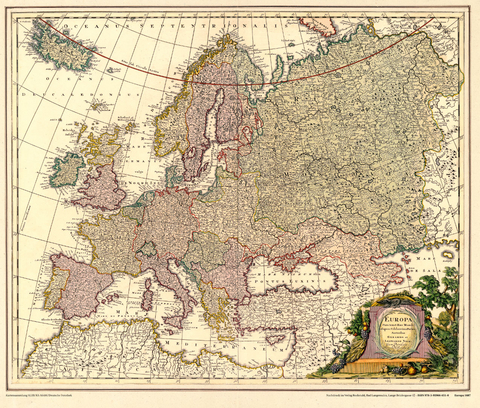 Historische Karte: Europa 1687 [gerollt] - Leonhard Valk