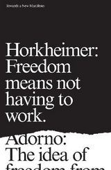 Towards a New Manifesto - Horkheimer, Max; Adorno, Theodor