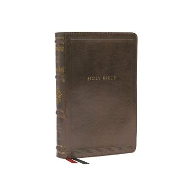 NKJV, Personal Size Reference Bible, Sovereign Collection, Leathersoft, Brown, Red Letter, Thumb Indexed, Comfort Print - Thomas Nelson