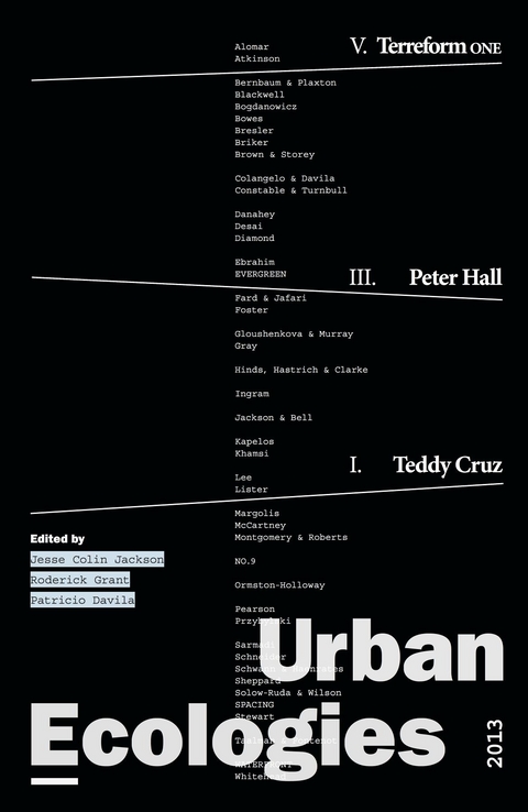 Urban Ecologies 2013 - 