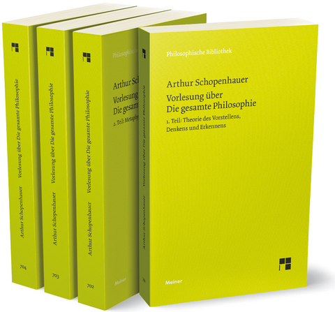 Vorlesung über Die gesamte Philosophie oder die Lehre vom Wesen der Welt und dem menschlichen Geiste, Bde. 1-4 (Set) - Arthur Schopenhauer