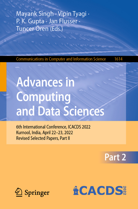 Advances in Computing and Data Sciences - 