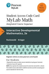 MyLab Math with Pearson eText Access Code (12 Weeks) for Interactive Developmental Math - Rockswold, Gary; Krieger, Terry
