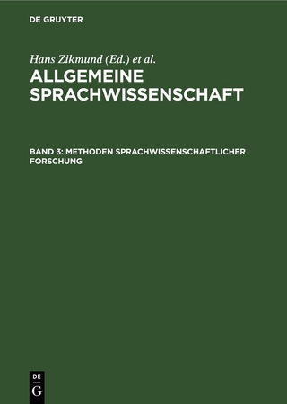 Allgemeine Sprachwissenschaft / Methoden sprachwissenschaftlicher Forschung - Hans Zikmund; Günter Feudel