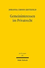 Gemeininteressen im Privatrecht - Johanna Croon-Gestefeld