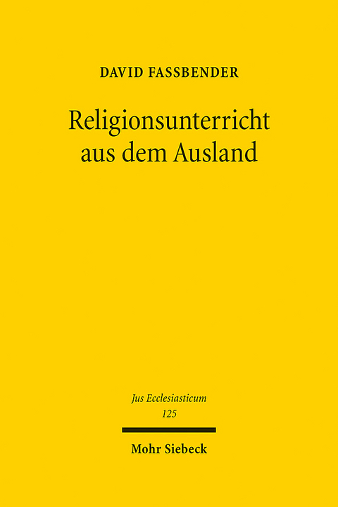 Religionsunterricht aus dem Ausland - David Faßbender