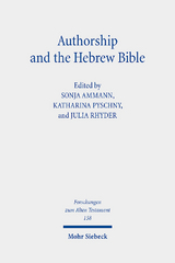 Authorship and the Hebrew Bible - 