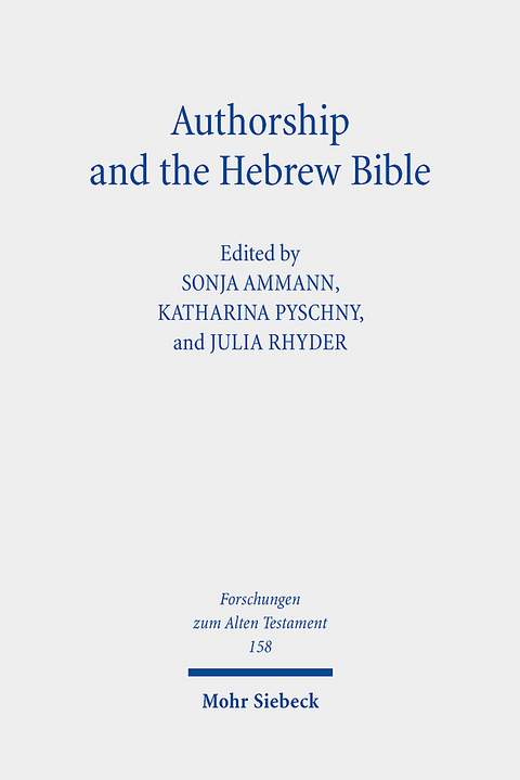 Authorship and the Hebrew Bible - 