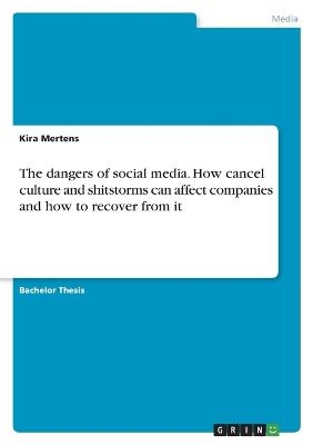 The dangers of social media. How cancel culture and shitstorms can affect companies and how to recover from it - Kira Mertens