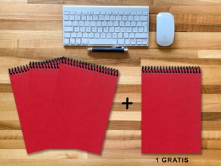 A 4 Notizblock - Set, 3+1 gratis, Luxury 80 Seiten ROT JUPITER GLITTER-OPTIK, punktiert 10x10mm - E&  Z Verlag GmbH