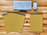 A 4 Notizblock - Set, 3+1 gratis, Luxury 80 Seiten GOLD GMUND SHIMMER, kariert 10x10mm - 