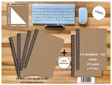 A 6 Notizbuch - Set, 5+1 gratis, Luxury 80 Seiten MUSKAT Designerecycling, liniert - 