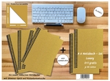 A 6 Notizbuch - Set, 5+1 gratis, Luxury 80 Seiten GOLD GMUND SHIMMER, blanko - 