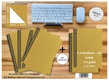 A 6 Notizbuch - Set, 5+1 gratis, Luxury 80 Seiten GOLD GMUND SHIMMER, kariert 5x5mm - 
