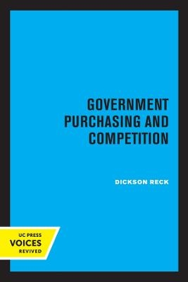 Government Purchasing and Competition - Dickson Reck