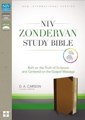 NIV Zondervan Study Bible, Leathersoft, Tan/Brown, Indexed