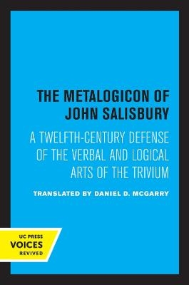 The Metalogicon of John of Salisbury