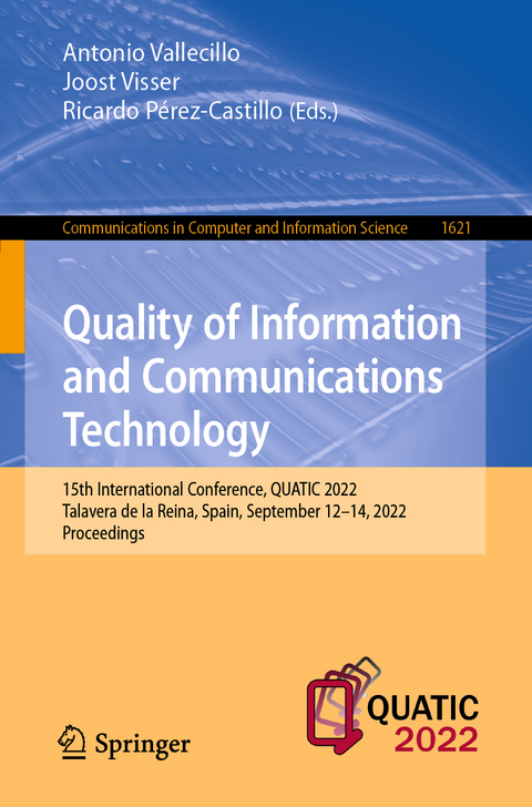Quality of Information and Communications Technology - 