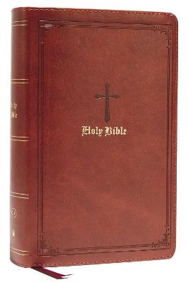 KJV Holy Bible: Large Print Single-Column with 43,000 End-of-Verse Cross References, Brown Leathersoft, Personal Size, Red Letter, Comfort Print: King James Version - Thomas Nelson