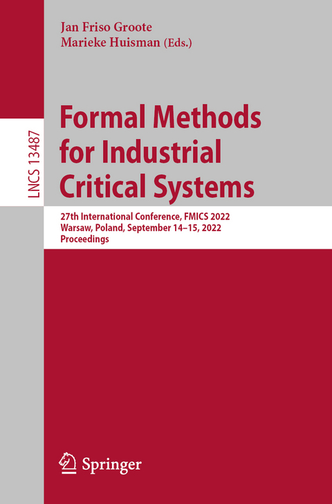 Formal Methods for Industrial Critical Systems - 