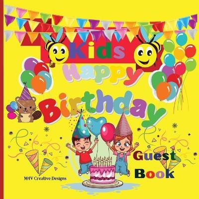 Kids Happy Birthday Guest Book - M4v Creative Designs Creative Designs