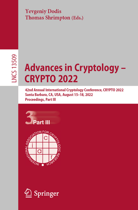 Advances in Cryptology – CRYPTO 2022 - 