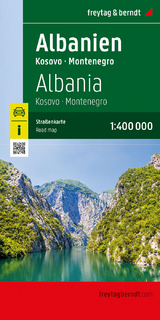Albanien, Straßenkarte 1:400.000, freytag & berndt - 