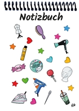 A 4 Notizblock Manga Items, weiß, kariert - 