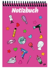 A 5 Notizblock Manga Items, pink, liniert - 