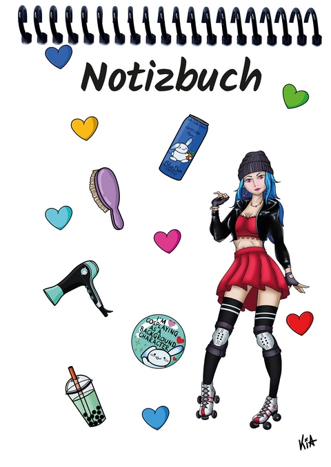 A 5 Notizblock Manga Enora, weiß, kariert - 