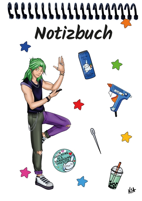 A 5 Notizblock Manga Quinn, weiß, blanko - 