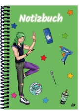A 5 Notizbuch Manga Quinn, grün, blanko - 